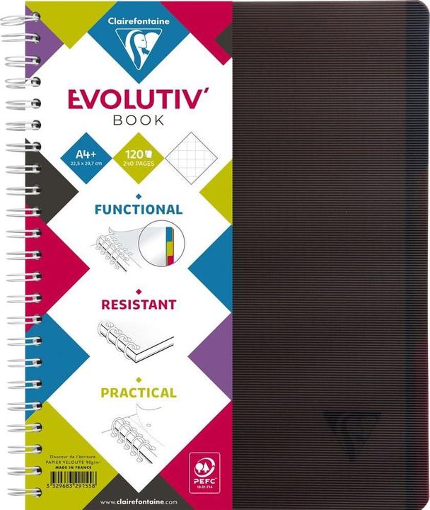 Actual product image Clairefontaine Linicolor Evolutive Book (A4+, Checked, Soft cover)