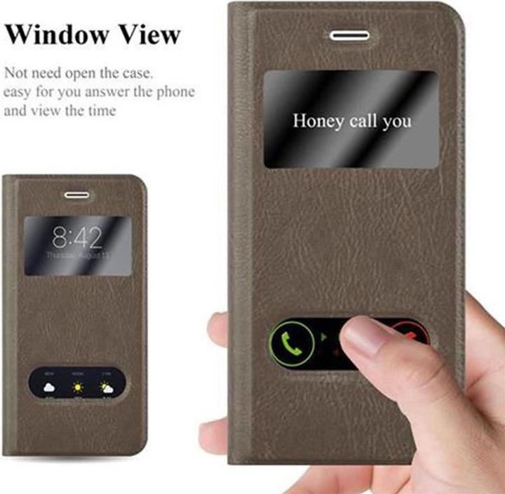 Actual product image Cadorabo Book with View double window cover (Apple iPhone 6)