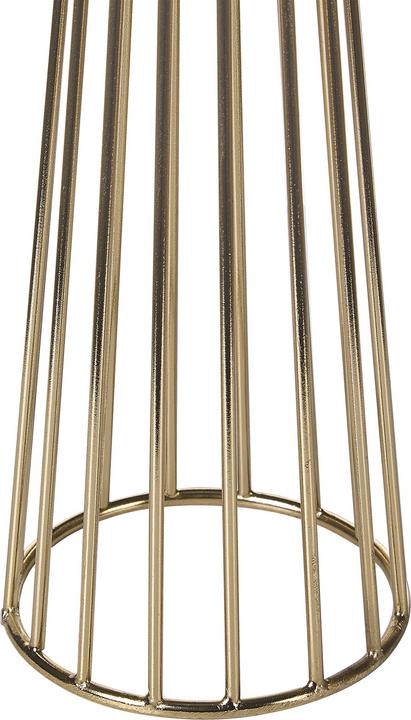 Beliani Candlestick iron / marble gold / white set of 2 PORONG