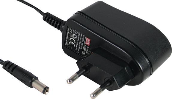 Image du produit MeanWell Alimentation électrique, Euro Plugtop, 15V, 0,4A, 6W