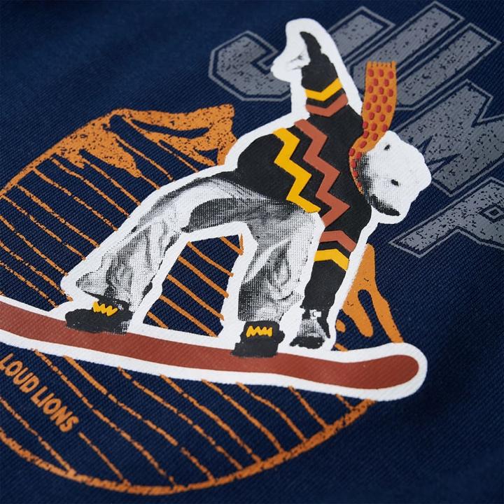 Actual product image VidaXL Kids hoodie navy blue 128,Material: 92 (128)