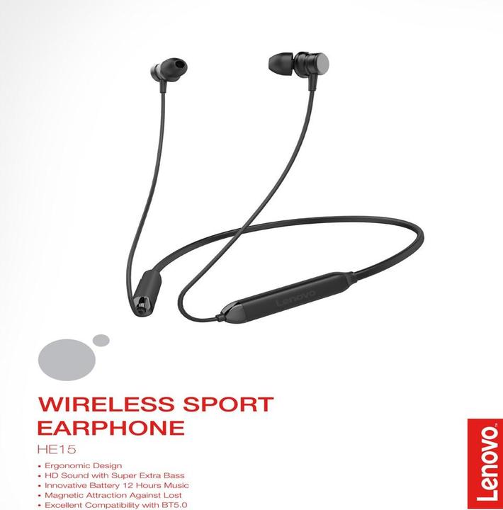Produktbild Lenovo AURICOLARI BLUETOOTH 5.0 HE15 HSP/ HFP/ AVRCP/A2D (12 h, Kabellos)