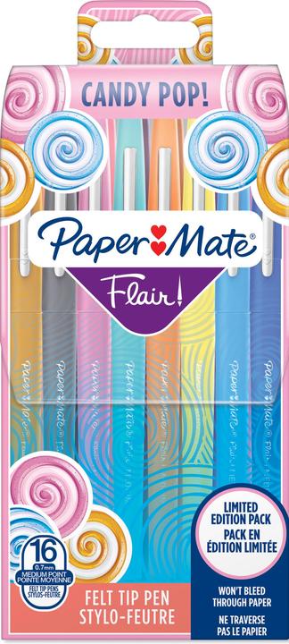 Image du produit Paper Mate Flair Candy Pop (Multicolore, 16 x)