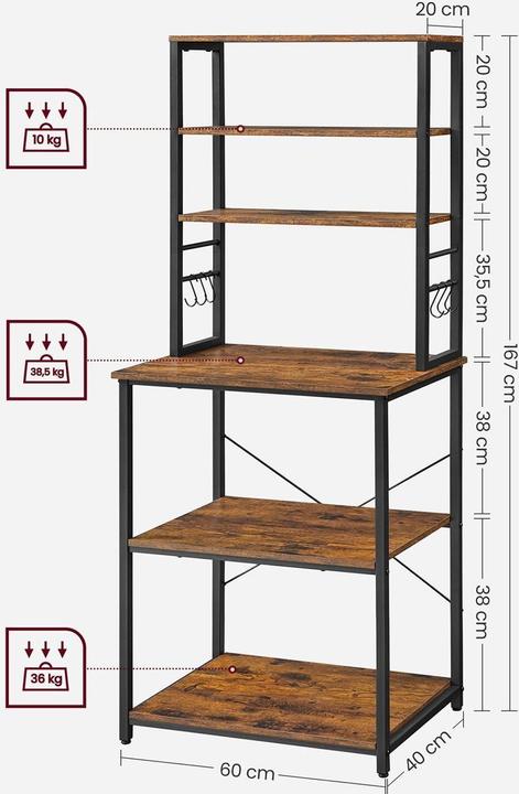 Produktbild Songmics Buffet (60×40×167 cm)