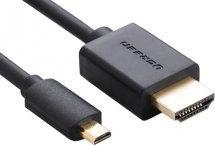Produktbild Ugreen Micro HDMI - HDMI Cable 4K 3D 2m (black) (2 m, HDMI)