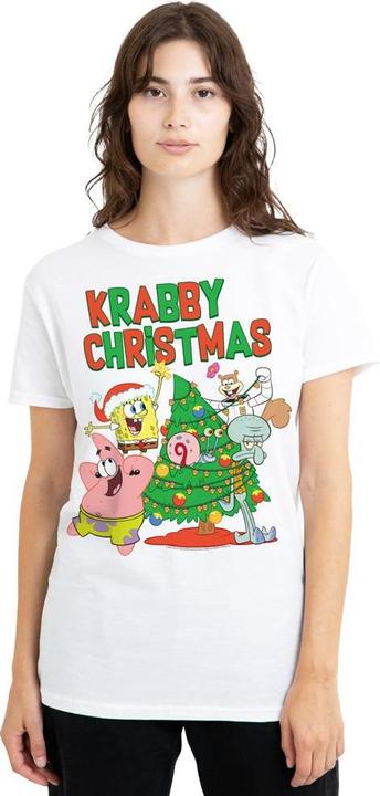 Actual product image Spongebob Squarepants Unisex Adult Decorating Christmas Tree T-Shirt (XXL)
