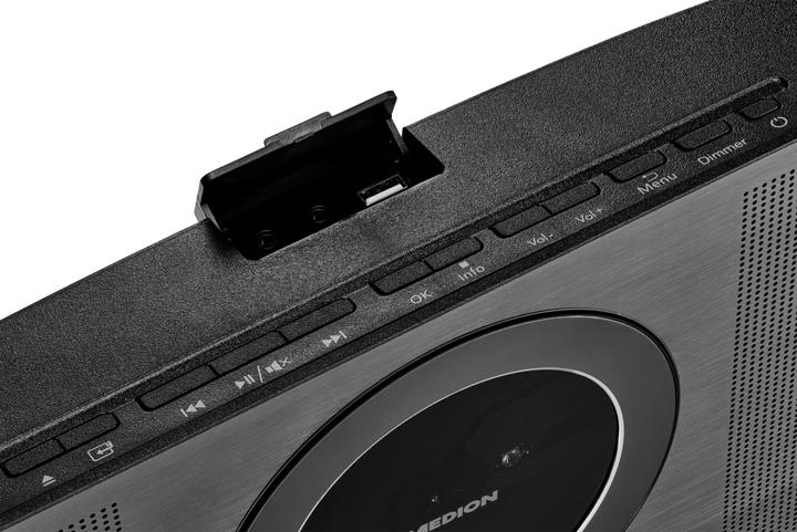 Immagine prodotto Medion Sistema stereo P66348 Nero (Spotificare collegare, Bluetooth, Lettore CD, 2x 10 W)