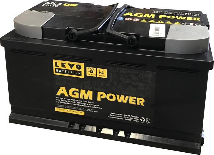 Image du produit Levo Batterie AGM 12V (12 V, 90 Ah)