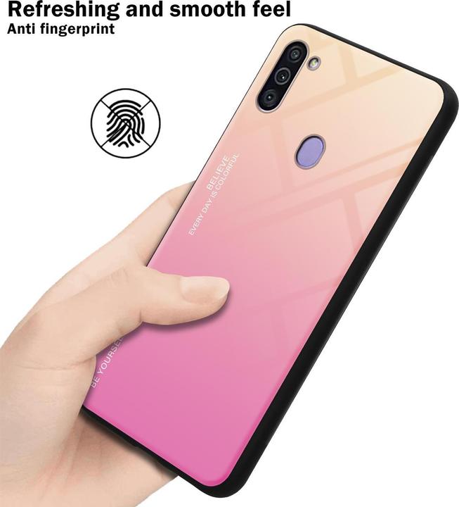 Actual product image Cadorabo TPU 2 colors glass cover (Samsung Galaxy M11, Samsung Galaxy A11)