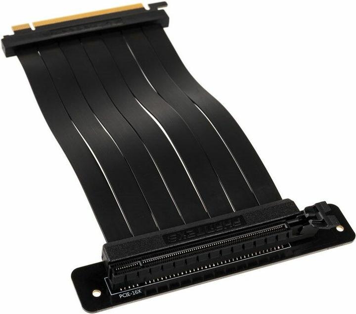 Actual product image Phanteks PCIe x16 riser ribbon cable, 90 degrees