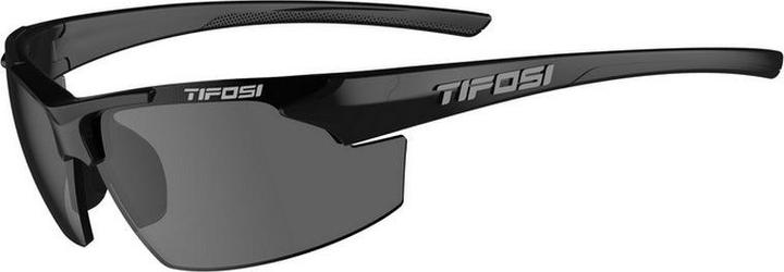 Tifosi Unisex Swank Sunglasses Sonnenbrille, Schwarz Glänzend, Einheitsgrösse (Schwarz, Grau)
