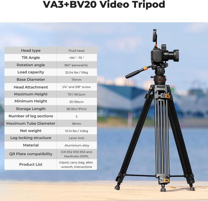 Produktbild K&F Concept VA3+BV20 (Metall)