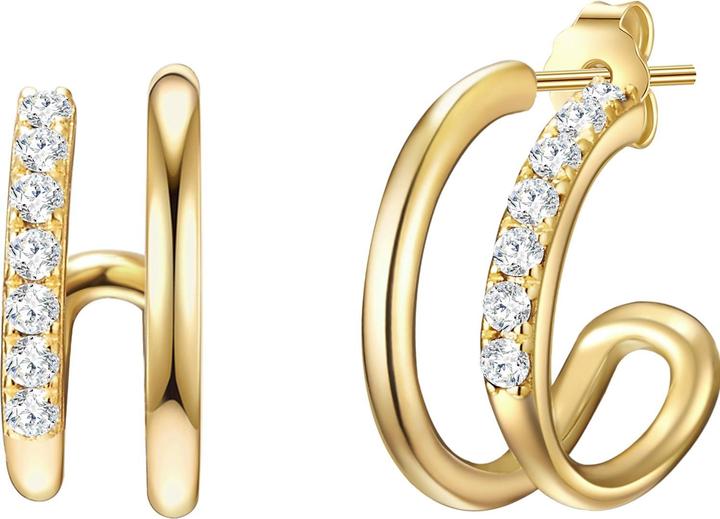 Glanzstücke München Damen Sterling Silber Zirkonia gelbgold - 23646 (Sterling Silber)