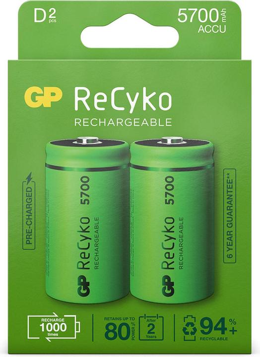 Actual product image GP Batteries ReCyko (2 pcs., D, 5700 mAh)