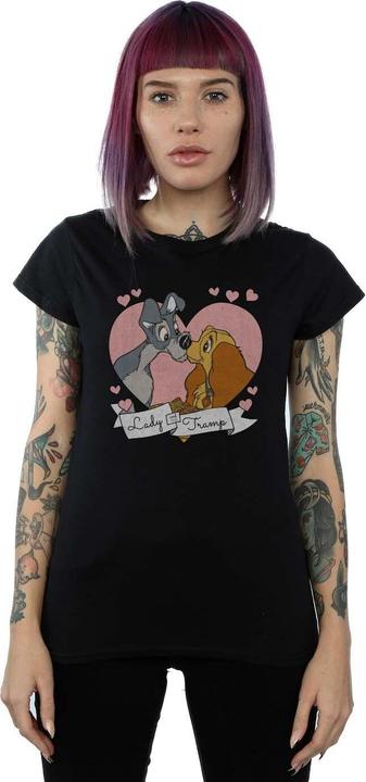 Actual product image Disney Womens/Ladies Lady And The Tramp Love Cotton T-Shirt (M)