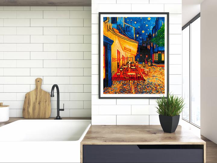 Productafbeelding Diamond Dotz Café Bij Nacht Knutselset (Van Gogh) 42 x 52 cm