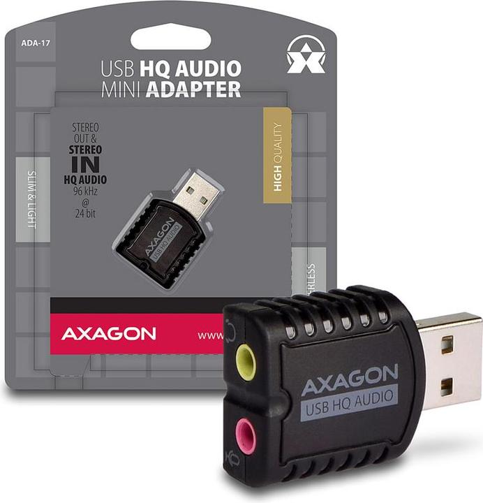 Productafbeelding Axagon ADA-17 - 16 Bit - 93 dB - USB (USB)