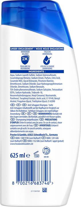 Actual product image Head & Shoulders Anti-Schuppen (625 ml, Liquid shampoo)