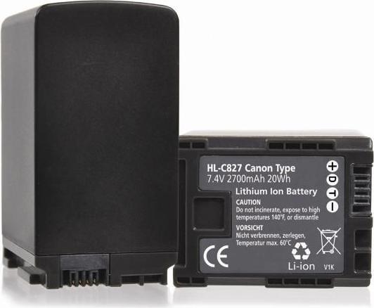 Produktbild Hähnel HL-C828 Canon BP-828 BP-827, 2700mAh, 7.4V, 20Wh (Akku)