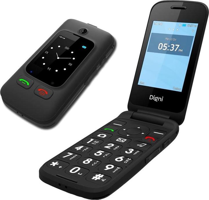Produktbild Estar Digni Flip by Clamshell Phone 2.4"+ 1.77"" Juodas (2.40", 0.08 Mpx, 2G)