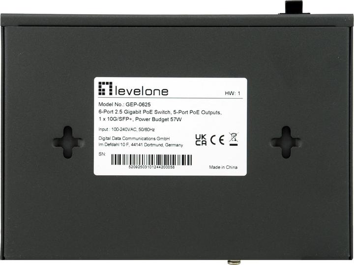 Produktbild LevelOne Switch 6x GE GEP-0625 2.5GbE 57W 8xPoE+ sw (5 Ports)