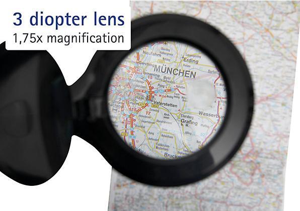 Actual product image Maul LED magnifier lamp MAULiris, dimmable, 470 lumen, 7 W, black (470 lm)