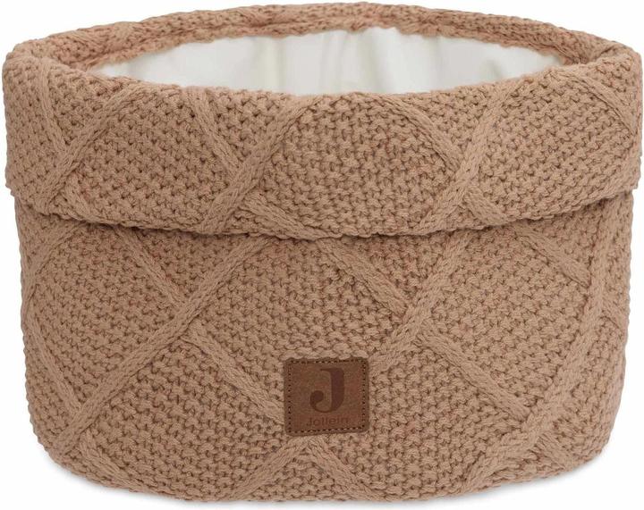 Jollein Cesto di cura Check Knit Biscuit 14 x 18 cm