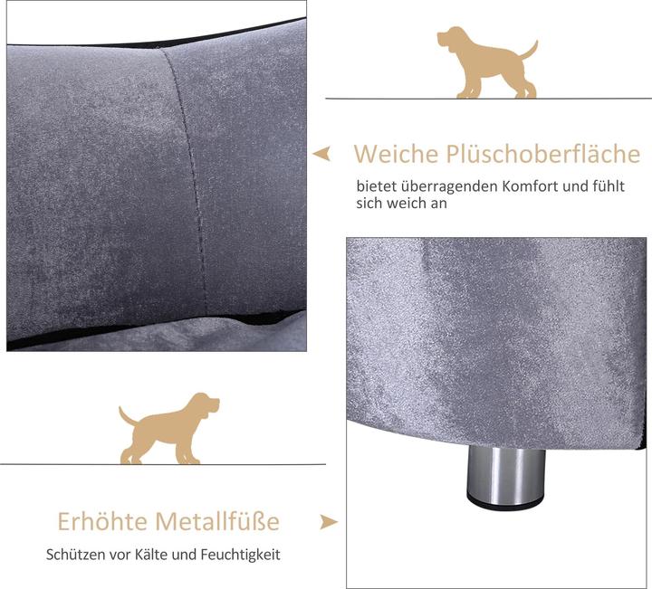 Produktbild PawHut Luxus Hundecouch mit einem weichen Kissen (Hund)