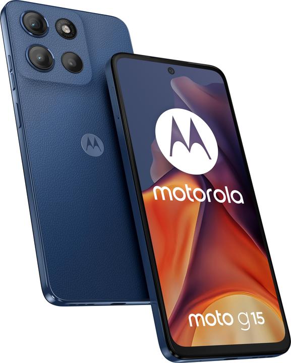 Actual product image Motorola Moto G15 (128 GB, Sea Blue, 6.72", Dual SIM, 50 Mpx, 4G)