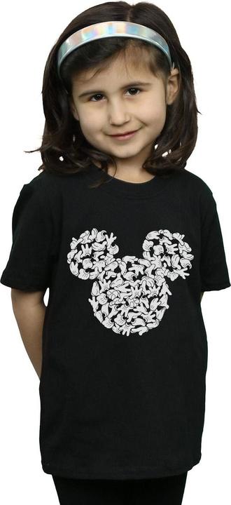 Actual product image Disney Girls Mickey Mouse Head Of Hands Cotton T-Shirt (152, 158)