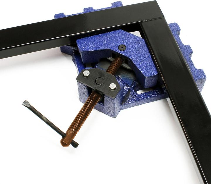 Produktbild Wiltec Winkelschraubstock 90° 60mm tief Winkelzwinge Schraubstock Gehrungszwinge (60 mm)