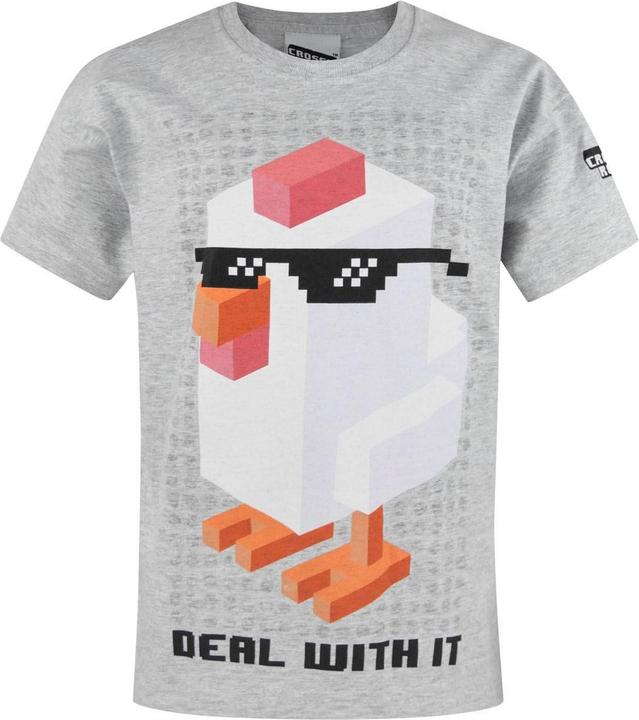Actual product image Crossy Road Boys Official Deal With It Short Sleeve TShirt (170)