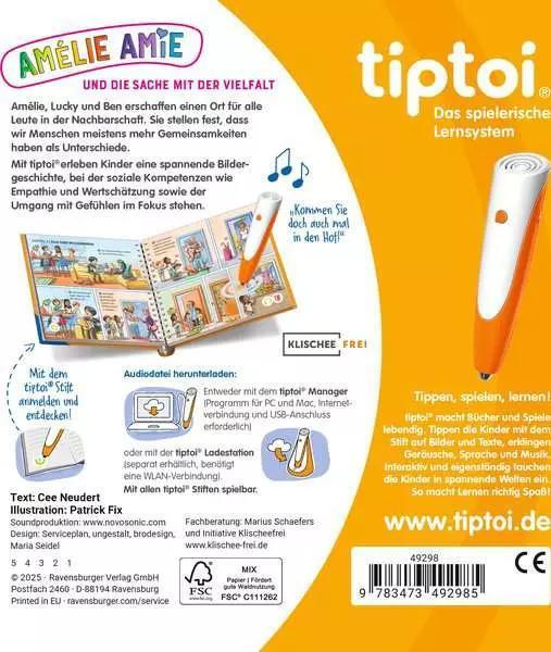 Actual product image tiptoi Amélie Amie and the diversity thing (German, Patrick Fix, Cee Neudert, 2025)