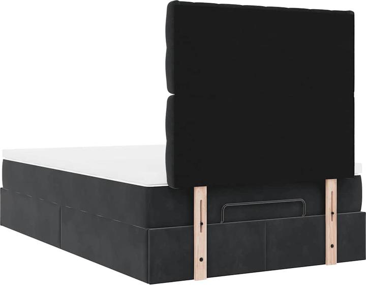 Immagine prodotto VidaXL Letto a ottomana con materassi nero 120x200 cm con struttura in velluto (120 x 200 cm)