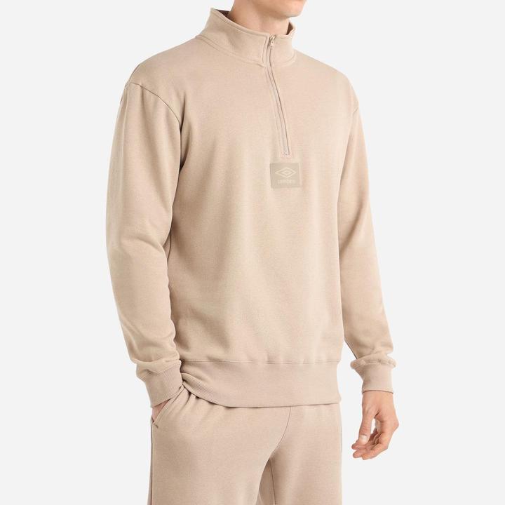 Actual product image Umbro Mens Logo Quarter Zip Fleece Top (S)