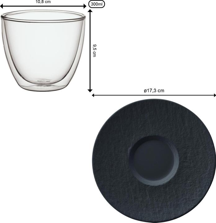 Actual product image Villeroy & Boch Café au Lait-Set Manufacture Rock (250 ml, 2 x)