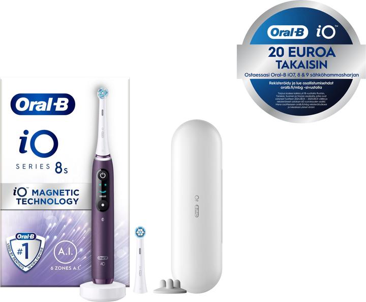 Oral-B iO Series 8s Electric toothbrush, purple (Oscillating toothbrush)