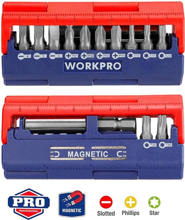 Immagine prodotto Workpro Set di punte per cacciaviti 13 pezzi