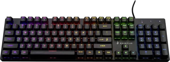 Produktbild SureFire Gaming KingPin M2 Kabelgebunden, USB Gaming-Tastatur Beleuchtet, Multimediatasten US-Engli (US, Kabelgebunden)