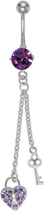 Actual product image Bijouteria Bellypiercing (Stainless steel, Crystal, Brass)