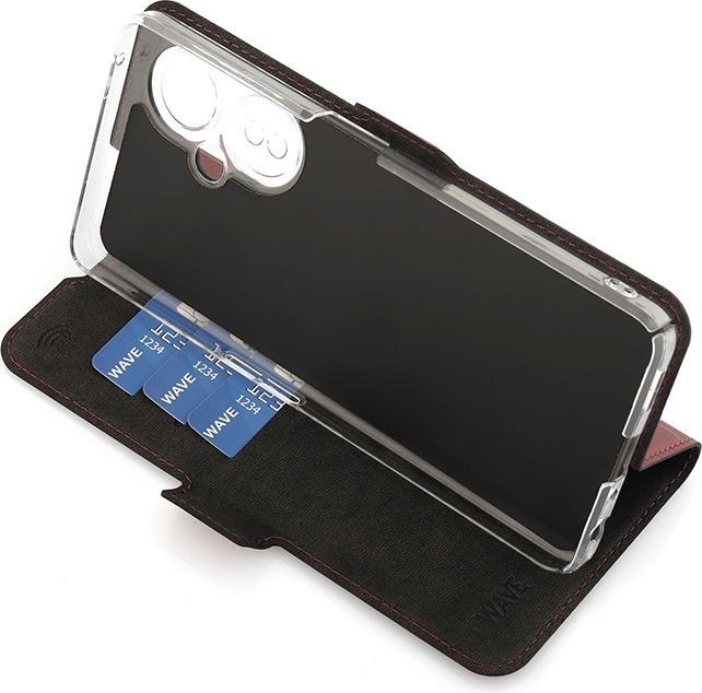 Actual product image Wave BookCase -suojakotelo, OnePlus Nord CE 3 Lite, Smoky Sangria (Oppo Find X3 Lite 5G)