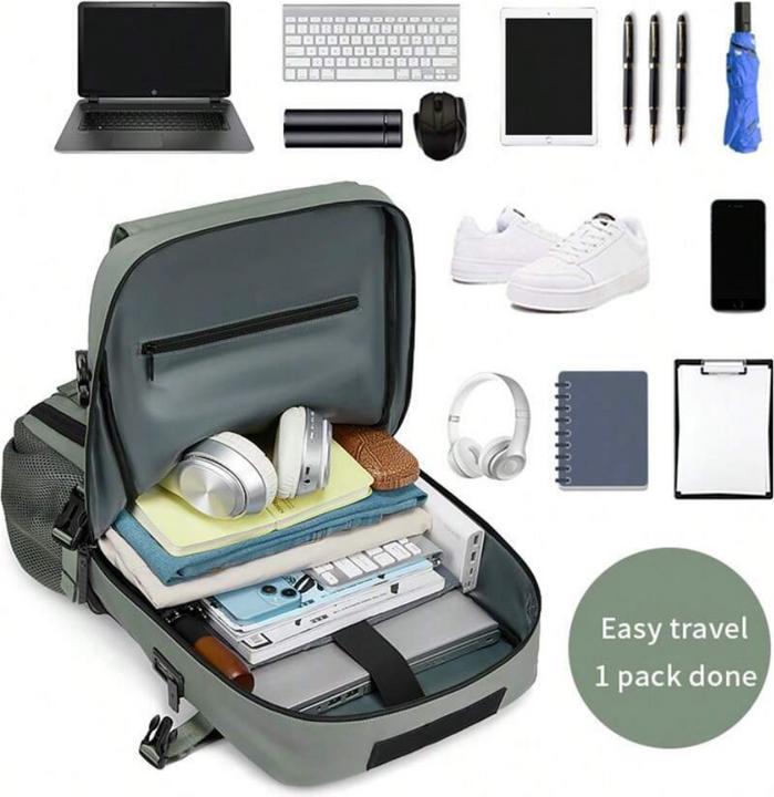 Actual product image Only-Bags.Store Waterproof 40.64 Cm business laptop backpack, travel backpack with separate shoe bag, outdoor