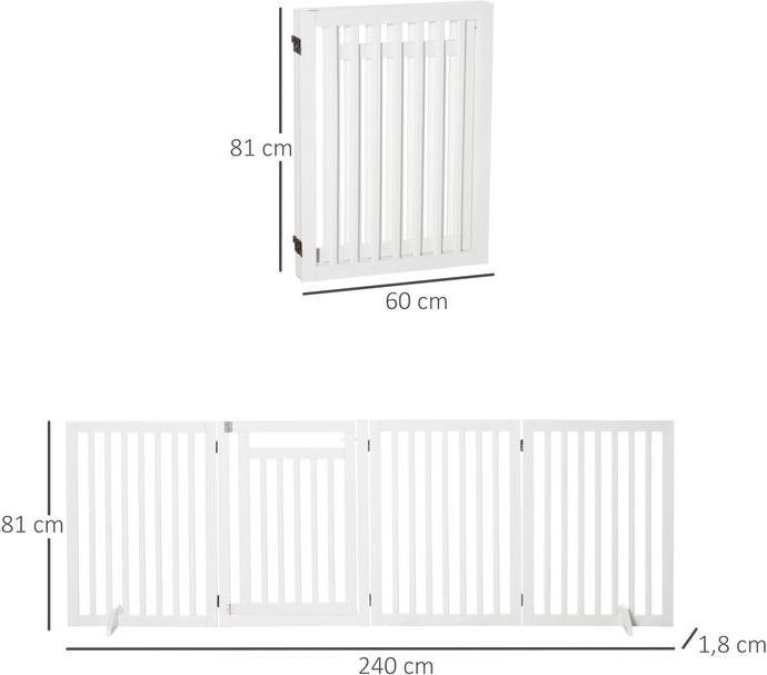 Image du produit Swisshandel24 Barrière d'escalier sans perçage Barrière de sécurité pliable Barrière de sécurité 4 pièces