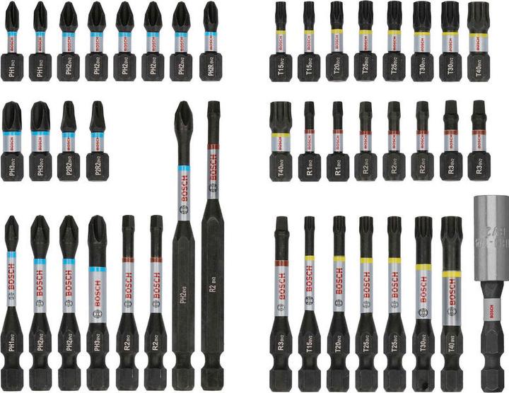 Produktbild Bosch Professional Zubehör PRO Impact Schrauberbit-Set (PH1, PH2, PH2R, PH3, T10, T15, T20, T25, T30, T40)