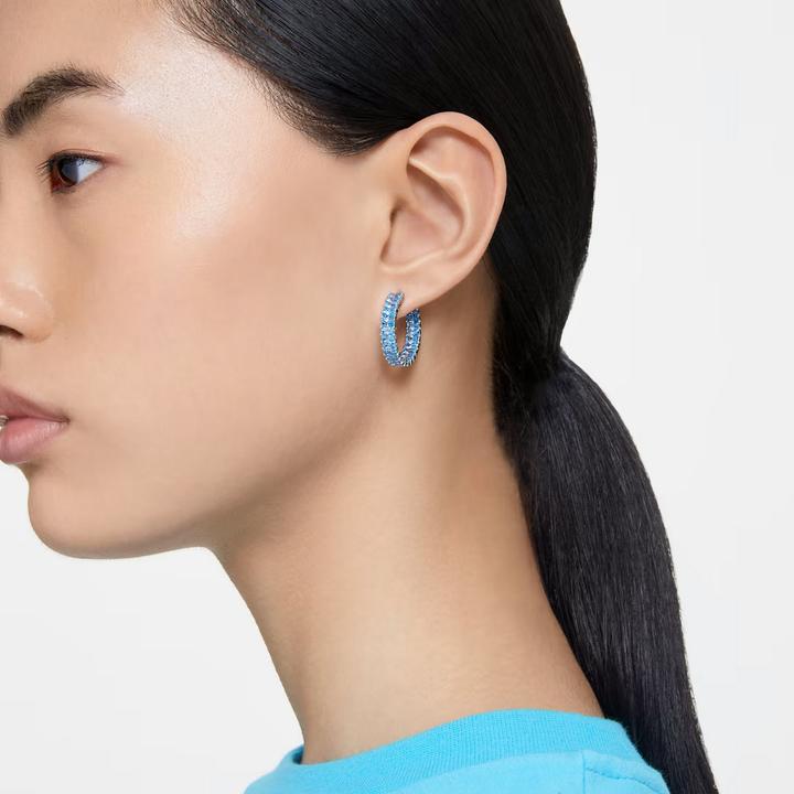 Produktbild Swarovski Matrix Kreolen Baguette Schliff Blau (Swarovski Metall)