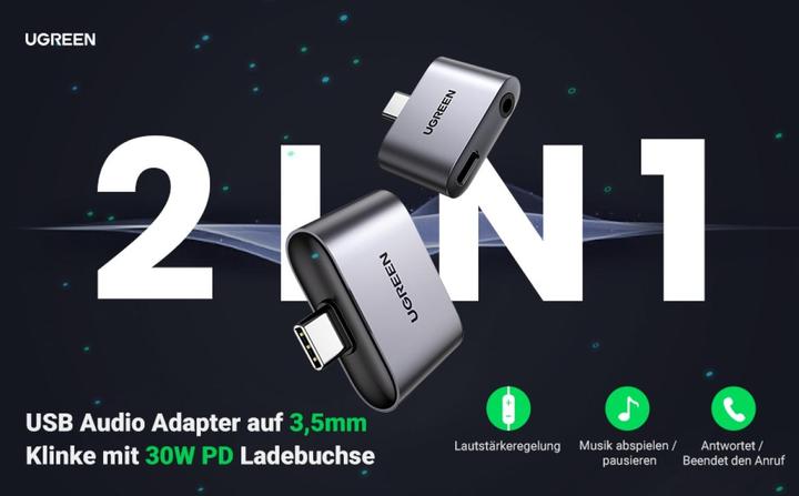 Image du produit Ugreen Adaptateur audio USB-C vers 3,5 mm avec puce DAC
