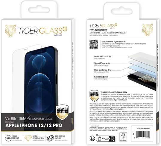Image du produit Tiger Film de verre résistant (1 pièce(s), Realme 12 Pro+, Apple iPhone 12)