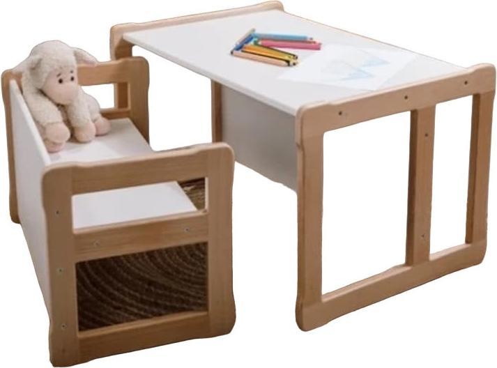 Image du produit Activity Board Ensemble table et chaise/banc pour enfants, table d'activité en bois 3 en 1, banc, bureau pour la (Fauteuil pour enfants)