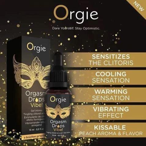 Actual product image Orgie Orgasm Drops Vibe (15 ml)