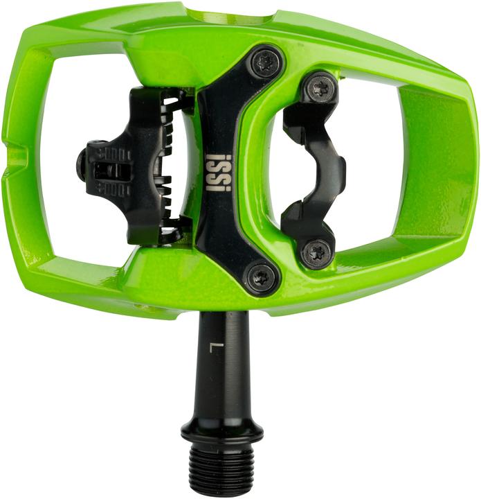 Image du produit iSSi Pédale hybride Flip II SPD pour VTT/Trekking/City (Bearing/Bushing). Vert citron.